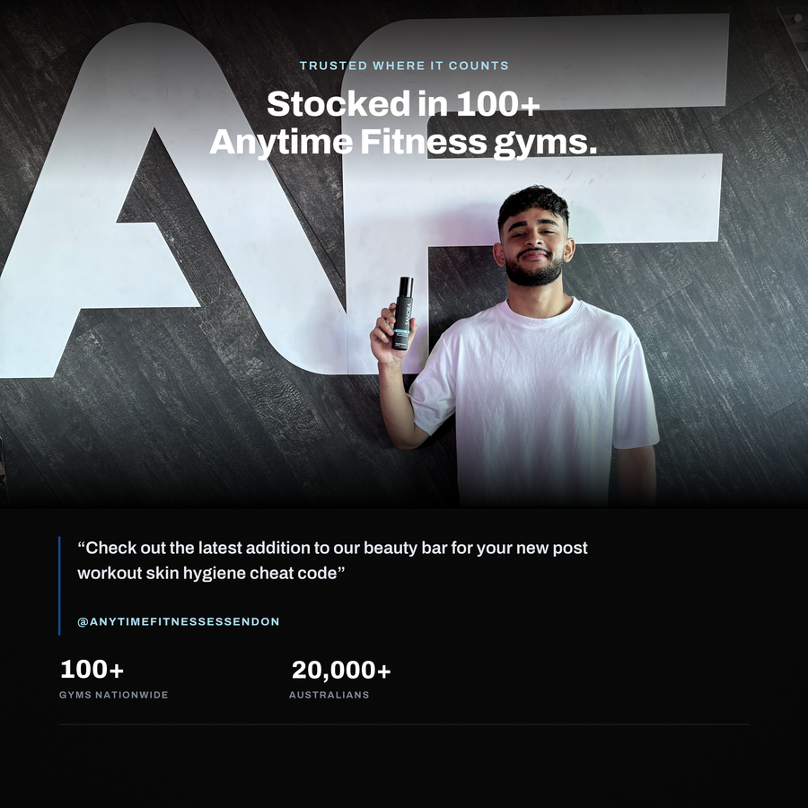 Stocked in 100+ Anytime Fitness gyms, used by 20,000+ Australians
