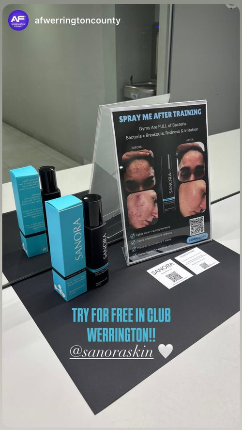 Sanora display stocked in an Australian gym